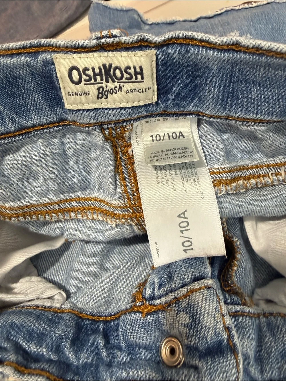 OshKosh B'gosh Blue Floral Denim Cutoff Shorts